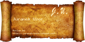 Juranek Uzor névjegykártya